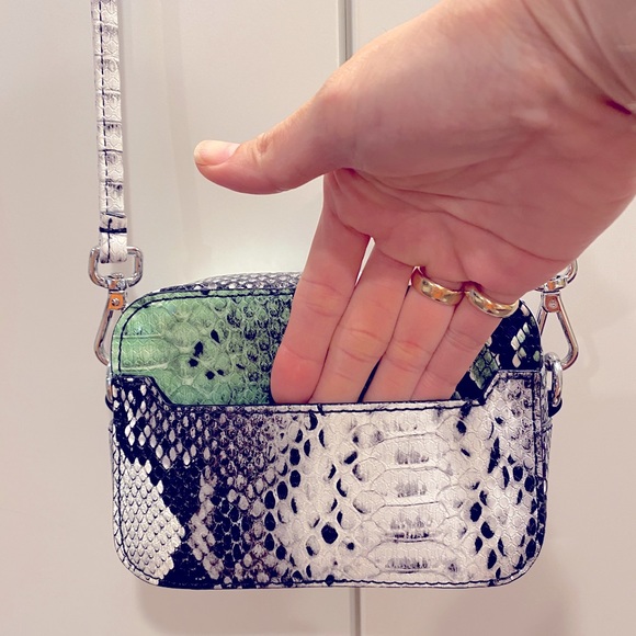 NWOT Sandro Paris Small Snakeskin Mini Bag Micro python - Picture 5 of 7